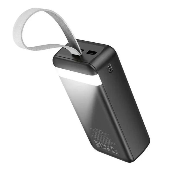 Повербанк Borofone 30000мАг(з цифровим дисплеєм, ліхтариком, 2хUSB, type-c, micro usb NXS) NJ14B фото