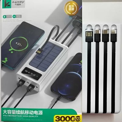 Power Bank Kamry K-300 30000mAh(із сонячною панеллю та проводами) NNK300 фото