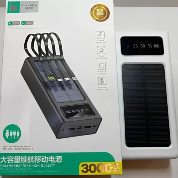 Power Bank Kamry K-300 30000mAh(із сонячною панеллю та проводами) NNK300 фото