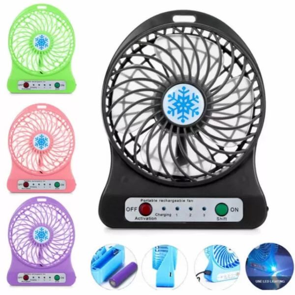 Портативний USB міні-вентилятор з акумулятором Portable Mini Fan FAN1-S фото