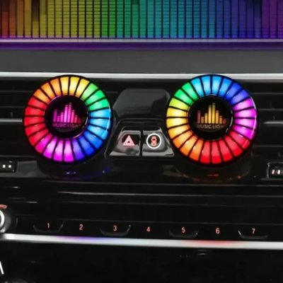 Автомобільний ароматизатор з LED підсвічуванням Music Light ML4878-S фото