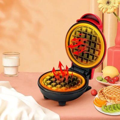 Вафельниця міні для бельгійських вафель Mini Waffle Maker MRK32 фото