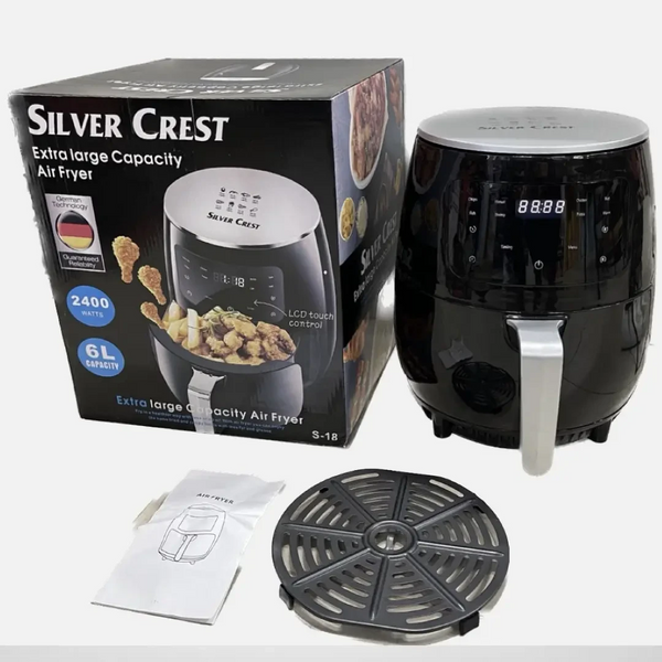 Аеро-фритюрниця цифрова безмасляна фритюрниця 6 літрів SILVER CREST S-18 2400W CRS18 фото