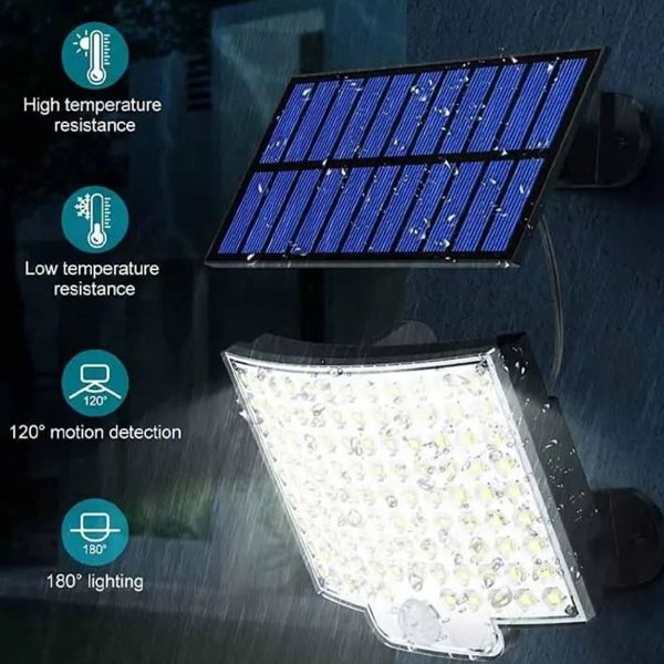 Світильник на сонячній батареї з датчиком руху Solar wall lamp SMD104 фото