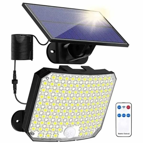 Світильник на сонячній батареї з датчиком руху Solar wall lamp SMD104 фото