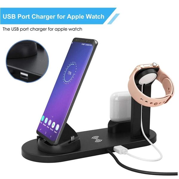 Бездротова зарядна станція 3в1 Wireless charger NWH31 фото