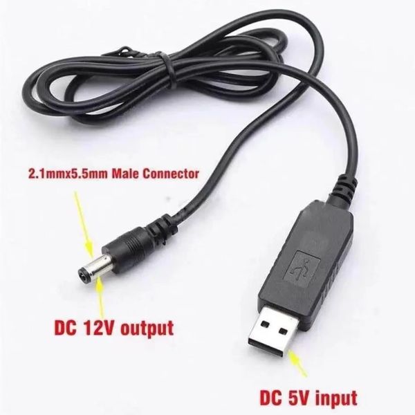 Кабель usb dc 12В, usb дріт для підключення роутера до повербанка(5.5×2.1мм) NN9125-S фото